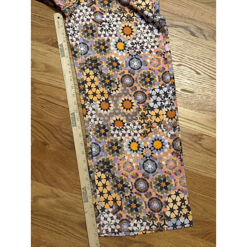 Anthropologie Size 6 Geometric Kaleidoscope Straight Pants High Rise Wide Leg - Picture 4 of 9